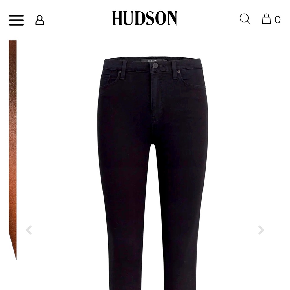 Hudson Black Barbara High Rise Super Skinny Jean, Size 29